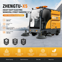 Balayeuse électrique industrielle ZHENGTU-X5 pour usage intensif, largeur de nettoyage 1500-2300 mm, machine de nettoyage pour usine, entrepôt et voirie municipale