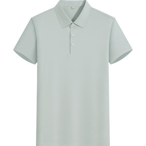 Polo promotionnel en coton 200g à manches courtes, col respirant, uniforme d'été personnalisable avec logo, lettrage et motif - Product Image 2