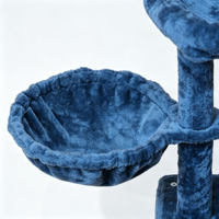 Arbre d'activités pour chat avec hamac en peluche, condo pour chat et poteaux à gratter en sisal
