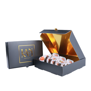 Venta al por mayor personalizar para llevar papel de cartón desechable comida Bento almuerzo caja de <span class=keywords><strong>sushi</strong></span> con compartimentos - Product Image 1
