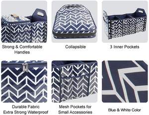 Conveniente organizador de almacenamiento de carga plegable para SUV con maletero, soporte para comestibles, caja de almacenamiento de ropa, accesorio de tela - Product Image 4