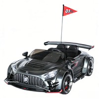 Voiture de course électrique pour enfants de 2 à 7 ans, alimentée par batterie, en plastique, capable de faire des dérapages, avec lumières arrière, musique et fonctions de puissance