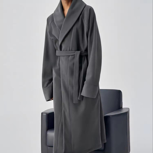 Wholesale Luxury <b>Spa</b> & Home Use Soft Absorbent Quick <b>Robe</b> Cotton Interloop Fabric Bathrobe with Belt - Product Image 2