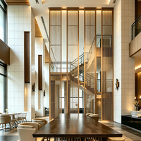 Cloison décorative en métal de luxe avec finition miroir en acier inoxydable pour salon moderne et hall d'hôtel