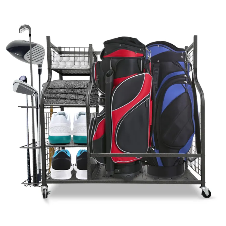 JH-Mech costruzione durevole supporto per deposito di palline da Garage a 4 strati Rack per palline Organizer da Golf