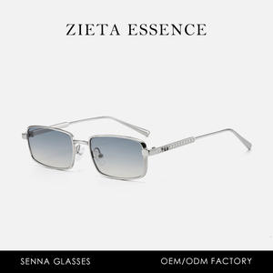 <span class=keywords><strong>Gafas</strong></span> de Sol Polarizadas UV400 con Marco Cuadrado Pequeño, Estilo Y2K Europeo Americano, Marca D, Metal - Product Image 5