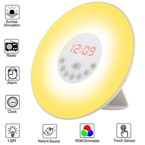 Sunrise Wake Up Light <b>Led</b> Night Light Bedside Lamp Simulated Sunlight Alarm <b>Clock</b> With Usb Power Source Xh 301 - Product Image 2