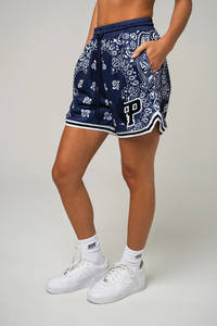 Pantalones cortos de malla personalizados Eric 5,5 "logotipo cosido con costuras Paisley Mesh - Product Image 3