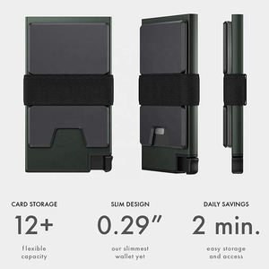 Металлический кошелек с лазерной гравировкой, держатель для кредитных карт, тонкий кошелек, RFID блокирующий кошелек - Product Image 3