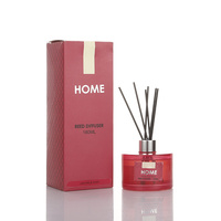 Offre Spéciale – Bouteilles Vides pour Diffuseur à Bâtonnets – Bouteille en Verre Rouge Ronde 200ML – Bouteille Personnalisée pour Diffuseur à Bâtonnets avec Emballage Boîte