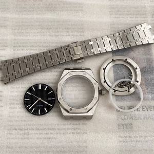 Caja de madera de roble de 41 mm, piezas mecánicas modificadas con zafiro, conjunto de caja con movimiento NH35 + esfera + manecillas - Product Image 2