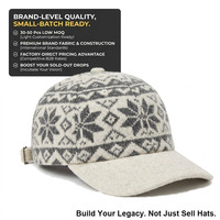 Casquette de baseball rétro en mélange de laine jacquard, bicolore, 6 panneaux, style vintage Oxford, personnalisable avec broderie, unisexe, motif feuille sportif