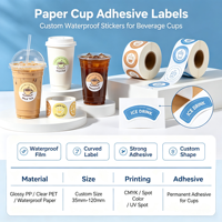 Étiquettes autocollantes personnalisées imperméables avec logo en feuille d'or pour bouteilles et emballages alimentaires
