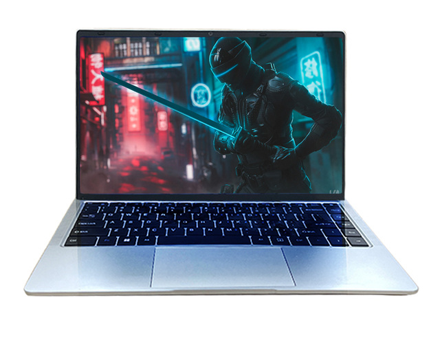 2023 Hot Sale 14.1 Inch J4105 Quad Core Win10/11RAM 6GB+EMMC 256GB 0.3MP Cheap Notebook Support Fingerprint Recognition Laptop