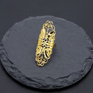JXX Wholesale Price Unique Design 24K Gold Plated Brass <b>Rings</b> <b>Arabic</b> Style Trendy Jewelry for Women for Engagement or Party - Product Image 5