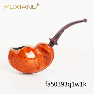 Bent Type Wooden Briarwood Pipe Light Colored Glossy Cumberland Tobacco Pipe Handmade Solid Wood Smoking Pipe Personal Gift - Product Image 2