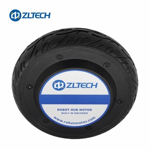 <span class=keywords><strong>Motor</strong></span> Servo de Cubo de Rueda <span class=keywords><strong>DC</strong></span> con Encoder, Eje Único, Sin Escobillas, <span class=keywords><strong>24V</strong></span> 250W 100kg, IP65, 6.5 Pulgadas, para Robot de Entrega ZLTECH - Product Image 1