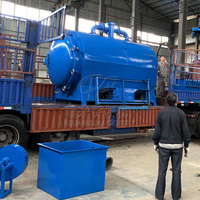 Mesin Karbonisasi Horizontal 800-1200KG, Oven Retort Batubara, Tungku Pembuatan Briket Arang Kayu