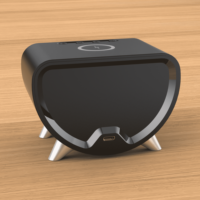 Produits multifonctionnels Station de charge de bureau 15W Chargeur rapide Température Horloge numérique avec chargement sans fil pour iPhone