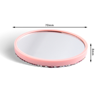 Miroir de maquillage cosmétique portable de princesse de forme ronde en diamant brillant de luxe
