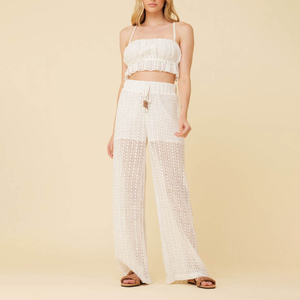 Nuovi <span class=keywords><strong>pantaloni</strong></span> personalizzati estivi da donna <span class=keywords><strong>a</strong></span> maglia quadrata copri <span class=keywords><strong>pantaloni</strong></span> taglie forti uncinetto <span class=keywords><strong>a</strong></span> <span class=keywords><strong>righe</strong></span> verticali bianche - Product Image 3