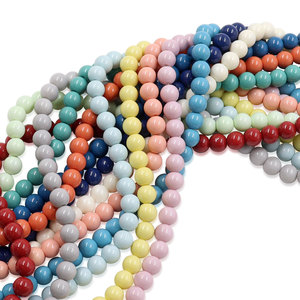 Compra de cuentas de vidrio a granel para la venta Cuentas de vidrio de colores de 8mm para la fabricación de joyas Cuentas de bricolaje al por mayor - Product Image 3