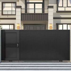 Nouveau meilleur <span class=keywords><strong>prix</strong></span>, porte coulissante de jardin de villa extérieure en alliage d'aluminium moderne, écologique, avec revêtement en poudre - Product Image 2