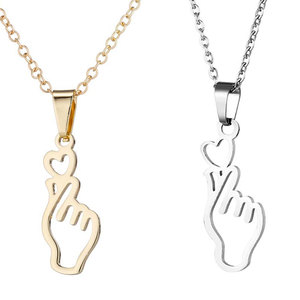 Collier pendentif en acier inoxydable « Son Roi, Sa Reine », collier tendance, 2 pièces/ensemble pour les amoureux, SS018 - Product Image 6