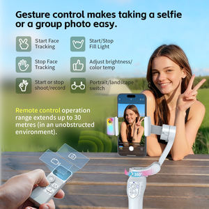 Новый 3-осевой стабилизатор для телефона L7Cpro <span class=keywords><strong>360</strong></span> градусов версии, с подставкой для штатива, RGB-трекер, дистанционное управление, мобильный карданный подвес - Product Image 6