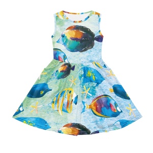 Vestido <span class=keywords><strong>de</strong></span> verano sin tirantes con bolsillo para fiesta <span class=keywords><strong>de</strong></span> verano para niños, ropa personalizada <span class=keywords><strong>de</strong></span> moda, encantadores vestidos <span class=keywords><strong>de</strong></span> dibujos animados, estampado a pedido para niñas, <span class=keywords><strong>Playa</strong></span> - Product Image 3