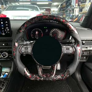 Volante de Carreras con Bandeja para Volante de Fibra de Carbono Forjada, Control Universal para Honda <span class=keywords><strong>CRV</strong></span> - Product Image 2