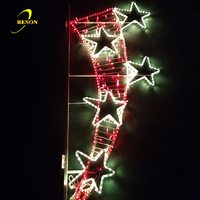 Decoración navideña para exteriores, luces LED 2D con motivo de poste de calle, novedad