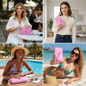 Hợp Thời Trang Thực Tế Xách Tay Silicone Trang Điểm Túi Son Môi Lưu Trữ Pouch Mỹ Phẩm Silicone Túi Với Dây Buộc - Product Image 5