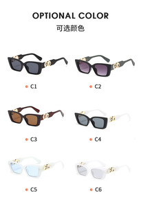 Occhiali da <span class=keywords><strong>Sole</strong></span> Oversize di Lusso da Donna 2025 per Dropshipping con Ottica UV400 e Montatura in PC, Occhiali da <span class=keywords><strong>Sole</strong></span> con Aste a Catena 2025 - Product Image 3