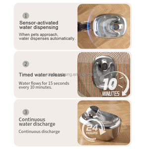 Automatische katten drinkfontein draadloos met UV, 5,5L groot LCD-scherm, roestvrij staal - Product Image 5