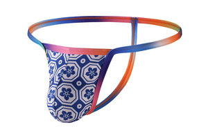 <span class=keywords><strong>Slip</strong></span> Bikini da <span class=keywords><strong>Uomo</strong></span> a Vita Bassa, Perizoma a T, Stampa Floreale, Elasticizzato, Sexy, Stile Giapponese, Intimo Maschile - Product Image 6