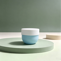 Pot cosmétique rond de luxe coloré en plastique personnalisé 30g 75g 150g 250g 300g 500g, pot à beurre corporel à large ouverture avec couvercle