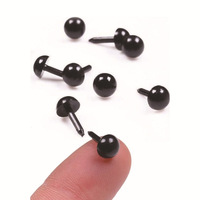 En stock – Yeux et nez en plastique noirs pour accessoires de poupée en peluche à crocheter (3 mm, 4 mm, 5 mm, 6 mm, 7 mm, 8 mm)