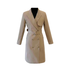 Cappotto Trench da Donna Ellen Rose, Doppio Petto, Invernale, Colori Khaki, Albicocca, Nero, Taglie dalla S alla XXL - Product Image 1
