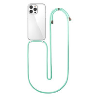 Étui de téléphone à bandoulière avec clochette et coque transparente pour iPhone 17 Pro Max – Housse de protection