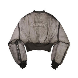 DIZNEW Heren Winterjas Lage MOQ Aangepaste 2024 Grijze Vintage Bomber Pufferjas voor Heren Gemaakt in China - Product Image 5