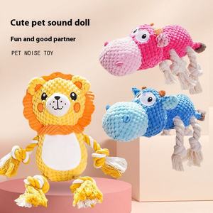 New Cartoon Rope Pet Squeaky Dog Chew <b>Toy</b> Exercise Bruxism Relief Interactive Doll - Product Image 3