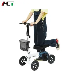 HCT-9152 Walking Training Medical Device Conveniente para Adulto Deficiente Dobrável Joelho Scooter Com Joelheira para Lesões Pé