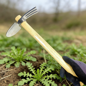 Pala Multifuncional <span class=keywords><strong>2</strong></span> en 1 Hi Dude, Cabeza de Acero Inoxidable de Grado Industrial, Mango de Madera, Garantía de <span class=keywords><strong>3</strong></span> Años para Excavación - Product Image 2