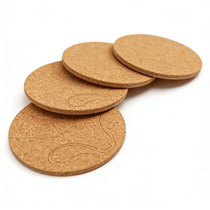 Sampel Gratis Grosir Pabrik Tatakan Gelas Kayu Gabus Berkualitas Tinggi Tatakan Gelas Gabus Alami - Product Image 1