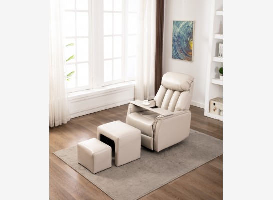 508-H- Rice gray-with footstool