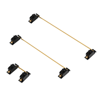 DUROCK-estabilizador de tornillo V2, montaje PCB, Stabs con cables de Placa dorada, carcasa negra, estabilizadores de cable sin pelar V2, negro y dorado