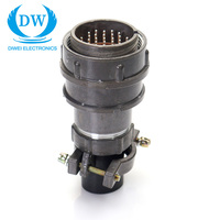 Connecteur d'aviation en cuivre durable 2PM mâle IP67 22A, norme russe, boîtier en aluminium, usage aérospatial