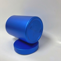 Pot en plastique cylindrique réutilisable en HDPE de 16 oz, 24 oz, 32 oz, 40 oz, couleur personnalisée pour l'emballage de comprimés, de capsules et de poudre protéinée pour les soins de santé