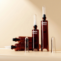 Bouteilles de luxe personnalisées en PET transparent de 5 ml et 10 ml pour crème contour des yeux, sérum et huile, avec design sans air à pression par le bas, fournisseur OEM ODM